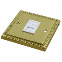 Singlegang Metal Faceplate with 1 Cat6 UTP Module Module
