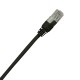 Black Cat5e patch lead with latch protection