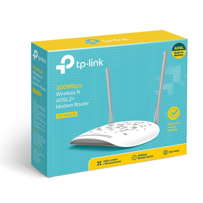 ROUTER TP-LINK ADSL WIRELESS TD-W8961N 300MB