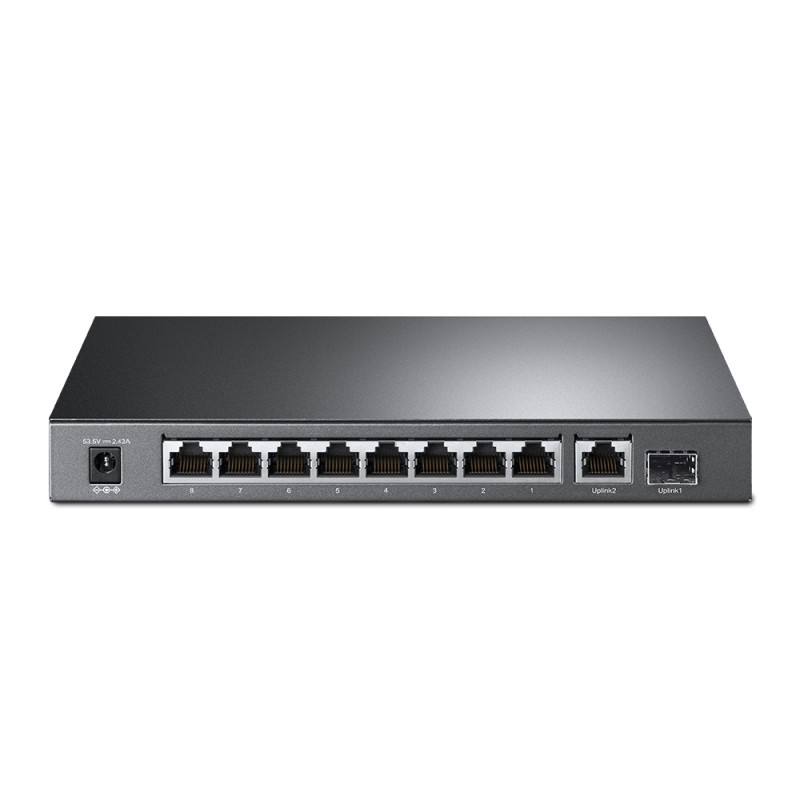 TP-LINK 8-Port 10/100Mbps + 2-Port Gigabit Desktop Switch with 8-Port PoE+