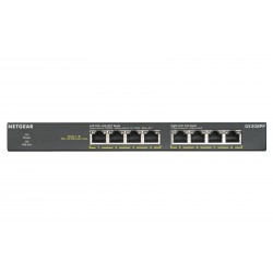 Netgear GS308PP Unmanaged Gigabit Ethernet (10/100/1000) Black Power over Ethernet (PoE)