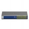 Netgear GS516PP Unmanaged Gigabit Ethernet (10/100/1000) Blue, Grey Power over Ethernet (PoE)