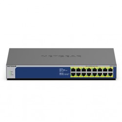 Netgear GS516PP Unmanaged Gigabit Ethernet (10/100/1000) Blue, Grey Power over Ethernet (PoE)