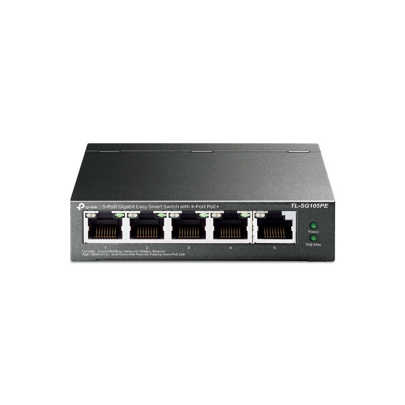 P-Link 5-Port Gigabit Easy Smart PoE Switch with 4-Port PoE+