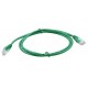 Green Cat5e patch lead with a short boot