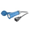 IEC C20 to IEC309 (16A) Power Lead - 2.5m