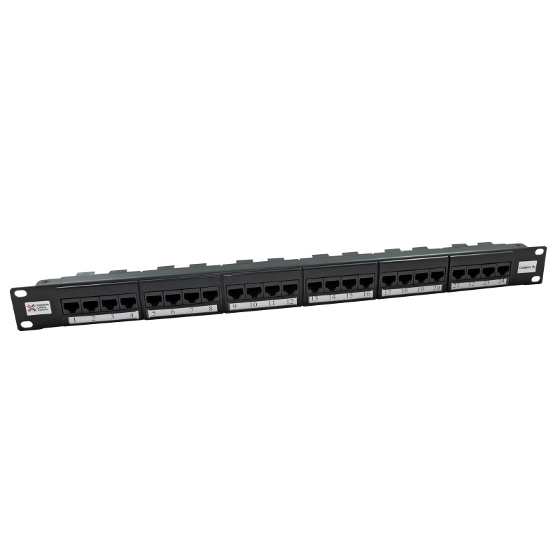 24 Port Cat5e UTP Elite Patch Panel + Rear Cable Managment 24 Port Cat5e UTP Elite Patch Panel + Rear Cable Managment